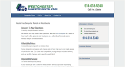Desktop Screenshot of dumpsterrentalwestchester.net