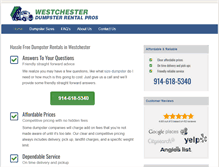 Tablet Screenshot of dumpsterrentalwestchester.net